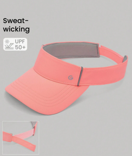 GLOWMODE Breathable Sun Visor Sweatband With Reflective Logo Tennis Golf Daily