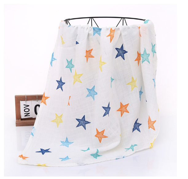 Summer Baby Blanket Muslin Gauze Breathable Sleep Swaddle Wrap Infant Quilt For Baby Bib S20