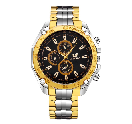 Crazy Selling Men's Business Steel Band Quartz Watch YG740 004