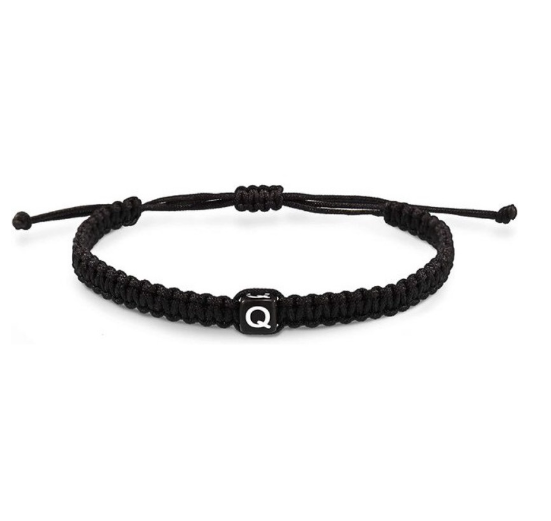 26 Letter Initial Bracelets for Women Teen Girls Woven Rope Braided Graduation Mother's Day Gifts for Her Adjustable A-Z Jewelry Q