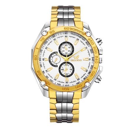 Crazy Selling Men's Business Steel Band Quartz Watch YG740 002