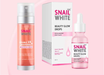 Snailwhite Glowy and Dewy Finish Duo (Brightening Serum and Glow Drops)