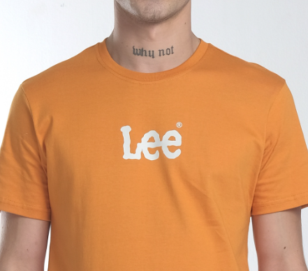Lee Logo T-Shirt for Men in Golden Oak