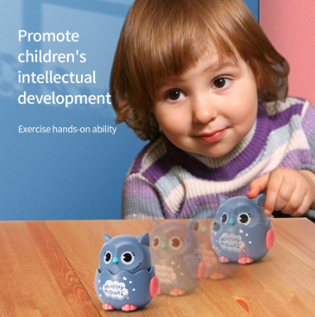Baby Pressing And Sliding Toys Owl Shape Baby Toys Without Battery