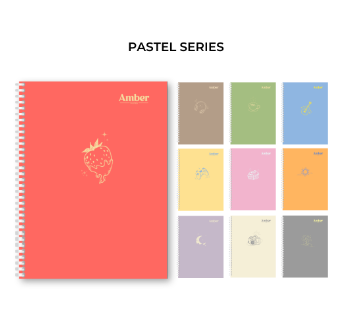 Amber Notes Soft Ring Notebook Pastel 20cm x 15cm