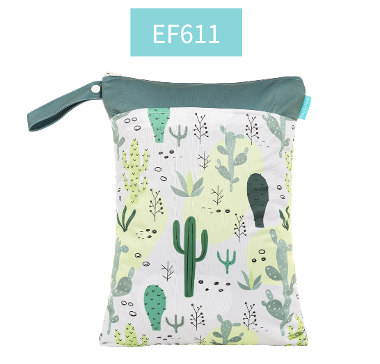 Happyflute Wetbag For Baby Diapers Nappies Waterproof Reusable Diaper Bag With Two Zipper 30cmx40cm C13