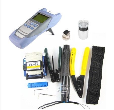 Fiber Optic Tool Kit FC-6S Fiber Cleaver Optica Power Meter -70~+6dbm and 10km VFL H
