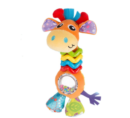 iBaby Baby Rattles Soft Plush Teether Toys Handing Bell Giraffe Infant Cotton Rattle Doll Toy