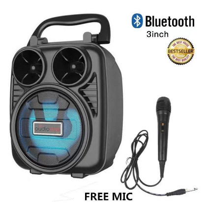 120 Mini Portable Wireless Bluetooth Karaoke Speaker with Free Microphone
