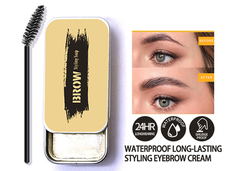 Lamuseland Eyebrow Styling Soap Brush & Trimmer Sculpt Wax Gel Waterproof Long Lasting Set 16g