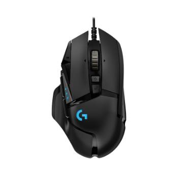 Logitech G502 Hero High Performance Wired Gaming Mouse, Hero 25K Sensor, 25,600 Dpi, RGB, Adjustable