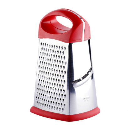 Classics Basics Stainless Steel 4-Sided Grater, 9in