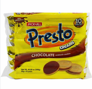 Jack 'n Jill Presto Creams Chocolate 30g x 10s