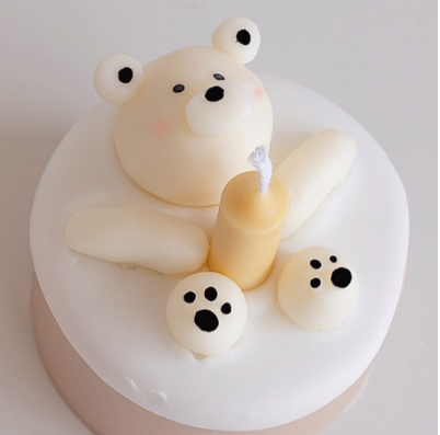 Bathing Split Kitten And Bear Silicone Mold Diy Aroma Candle Making Mold DIY Cute Bear Candle Mold 3D Bear Handmade Candle Mold