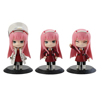 Darling In The FRANXX Zero Two 02 Figure Anime Uniform Girl Action Figure Model Collection Statue Figurine Doll Toy