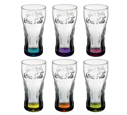 Pasabahce Coca Cola Tumbler 300cc 10oz Assorted, Set of 6 (95005)