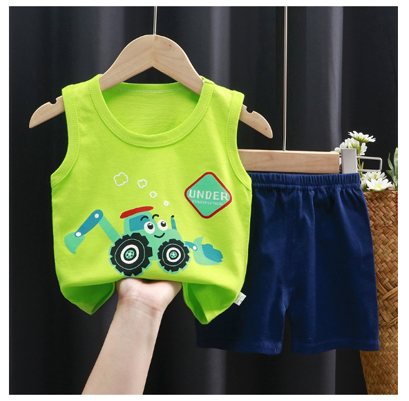 0-5yrs Baby Kids Sando Terno for Boy Girl Sando with Shorts D8