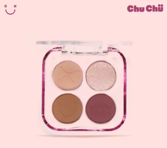 Chu Chu Beauty Color Quartet Eyeshadow Palette in Rose Garden