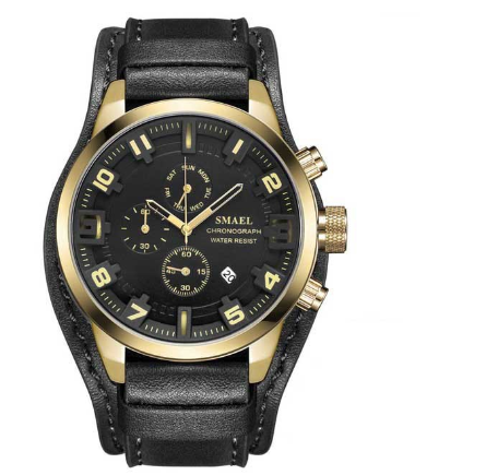 SMAEL 9076 Watch Men New Fashion Sport Quartz Clock Mens Watches Top Brand Luxury Chronograph Waterproof Watch M4