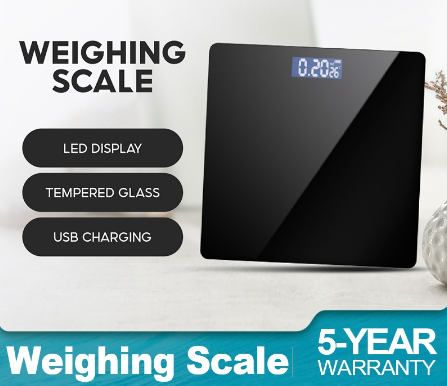 Gold Star Digital Weighing Scale Electric Human Large Tempered Glass LED HD Display USB/Battery