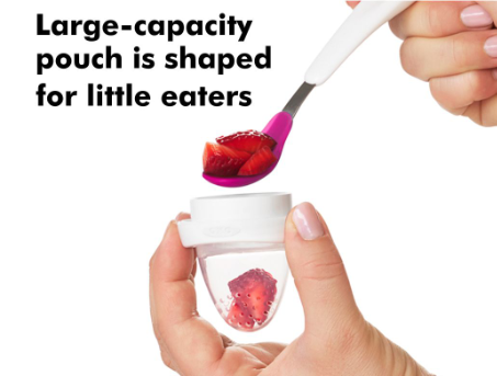 OXO Tot Silicone Self-Feeder Teether ( oxotot baby food pouch fruit pacifier silicone soother )