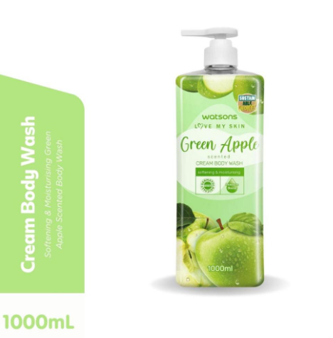 LOVE MY SKIN Green Apple Scented Cream Body Wash 1000ML
