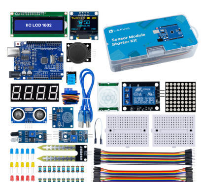 LAFVIN Sensor Module Starter Kit for Arduino Uno Set R3 ,0.96" OLED 1602 LCD Display with Tutorial