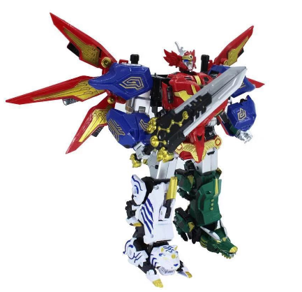 5 In 1 Action Figure Dinozord Children Gifts Toys Assembly Transformation Robot Power Ranger Megazord