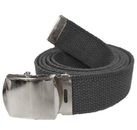 rotc slide silver buckle- Nylon belt for rotc