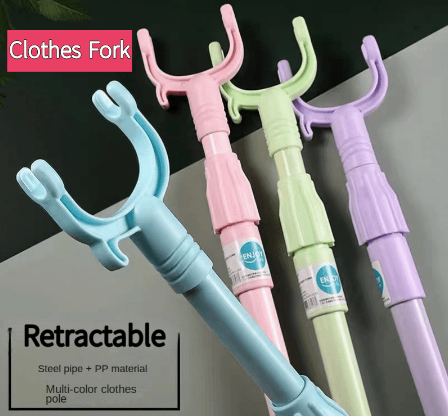 A73 COD【Manila】Clothes Fork Clothes Rail Adjustable Clothes Pole Fork Clothes Hook Picker