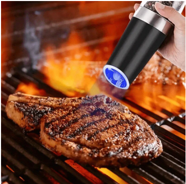 Salt Pepper Grinder Powered Battery Authomatic With LED Light Home Kitchen Tool IP