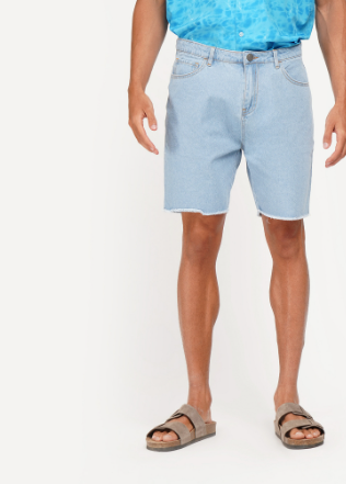 OXGN Denim Shorts For Men (Light Blue)