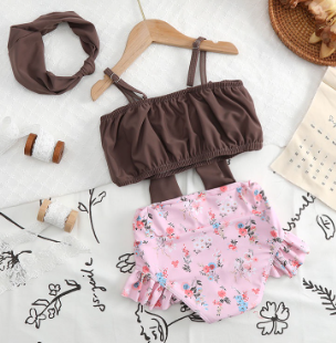 Children Swimsuit Girls Fashionable Summer Swimwear Split Princess Baby 3 Years Old Girl