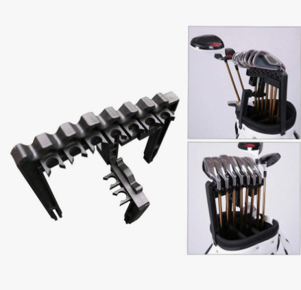 1pc Golf Club Organizer Rack Plastic Club Holder For 9 Clubs, For Iron And Wood Clubs