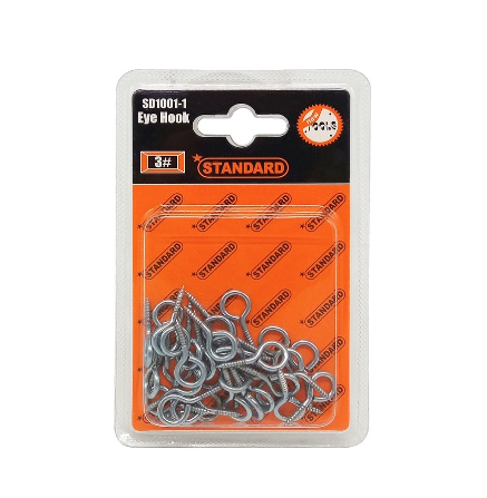 STANDARD Screws Hook Eye Wood High Quality Hardware Tools (SD1001-1-Sd1001-4)