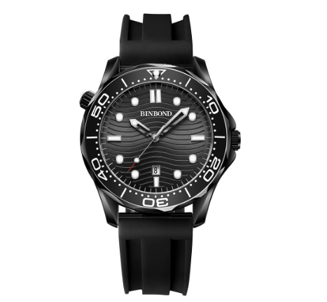 Binbond Men Business Steel Band Quartz Watch Rotating Dial Waterproof Unique Watch Men M14