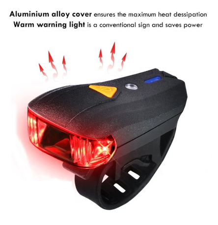 5-Mode Bicycle Front Light Lamp USB Rechargeable