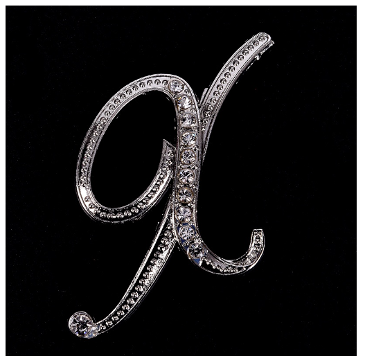 Crystal Rhinestone 26 Letters Women Collar Brooch Pin Corsage Bouquet Jewelry Modish X