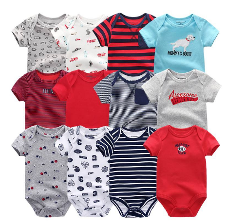 HONGS Baby Boy Multi-Print Bodysuit Onesie Cotton Infant Jumper Clothes Newborn