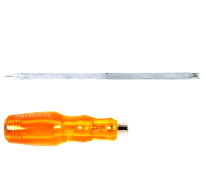 Standard Trans.Ylw. Dual ScrewDriver flat/phillips 4inch High Quality Hardware Tools (SD0383)