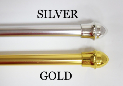 Celina Adjustable Curtain Rod Gold and Silver Plated For Curtains with Accessories Set