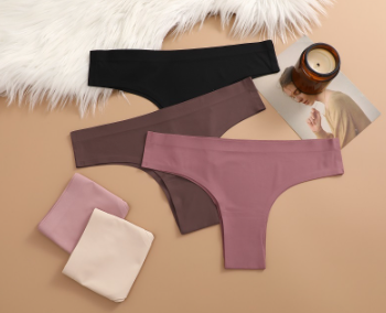 FINETOO Bikini Seamless Panty For Women Underwear Comfortable G-string Underwear For Woman