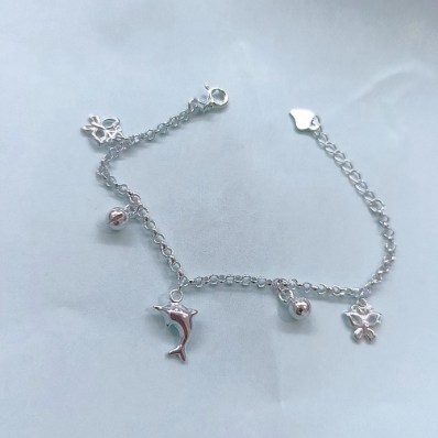 Silver Korean Fashion Jewelry Accessory Kid's Bracelet