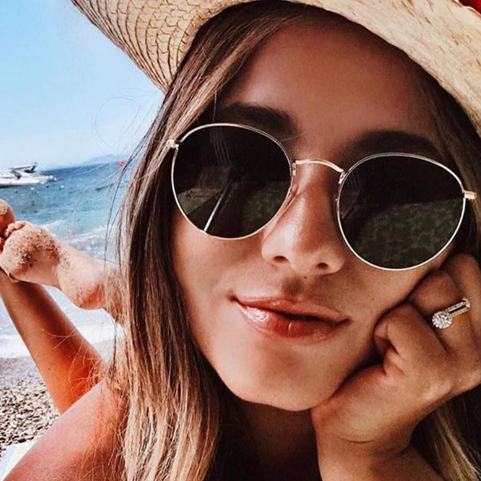 Retro Women's Sunglasses Metal Fashion Korean Aesthetic Shades sunglasses For Women/Men Eyeglasses Colour