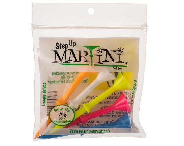 Martini 3 1/4" Step-Up Assorted Golf Tees- Pack of 2 (10 Tees)