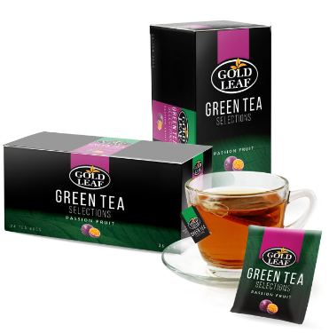 Gold Leaf Green Tea Selections: Passion Fruit Tea 24 Teabags