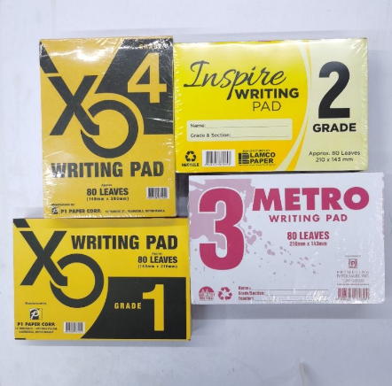 Writing pad grade 1,2,3,4 school supplies for grade school students