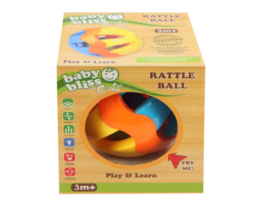 Baby Bliss Rattle Ball, Lead-Free - Developmental Toys
