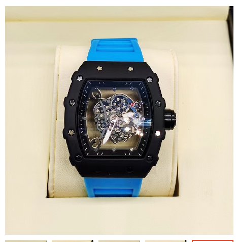 Original Luxury Fashion Luminous Waterproof Hollow Transparent Bottom Quartz Watch 6