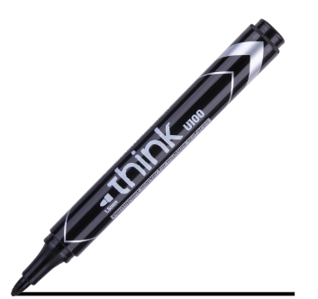 Deli EU10020 Black Permanent Marker Bullet Tip 1.5mm (1PC) [7531U10020]